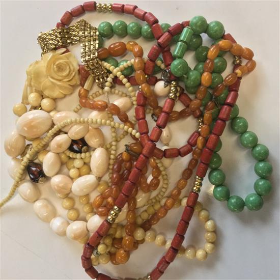 Beads, ivory, etc